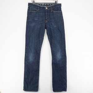 Earnest Sewn Patriot Fulton #53 Jeans Mens 32x35 Blue Straight Selvedge Made USA